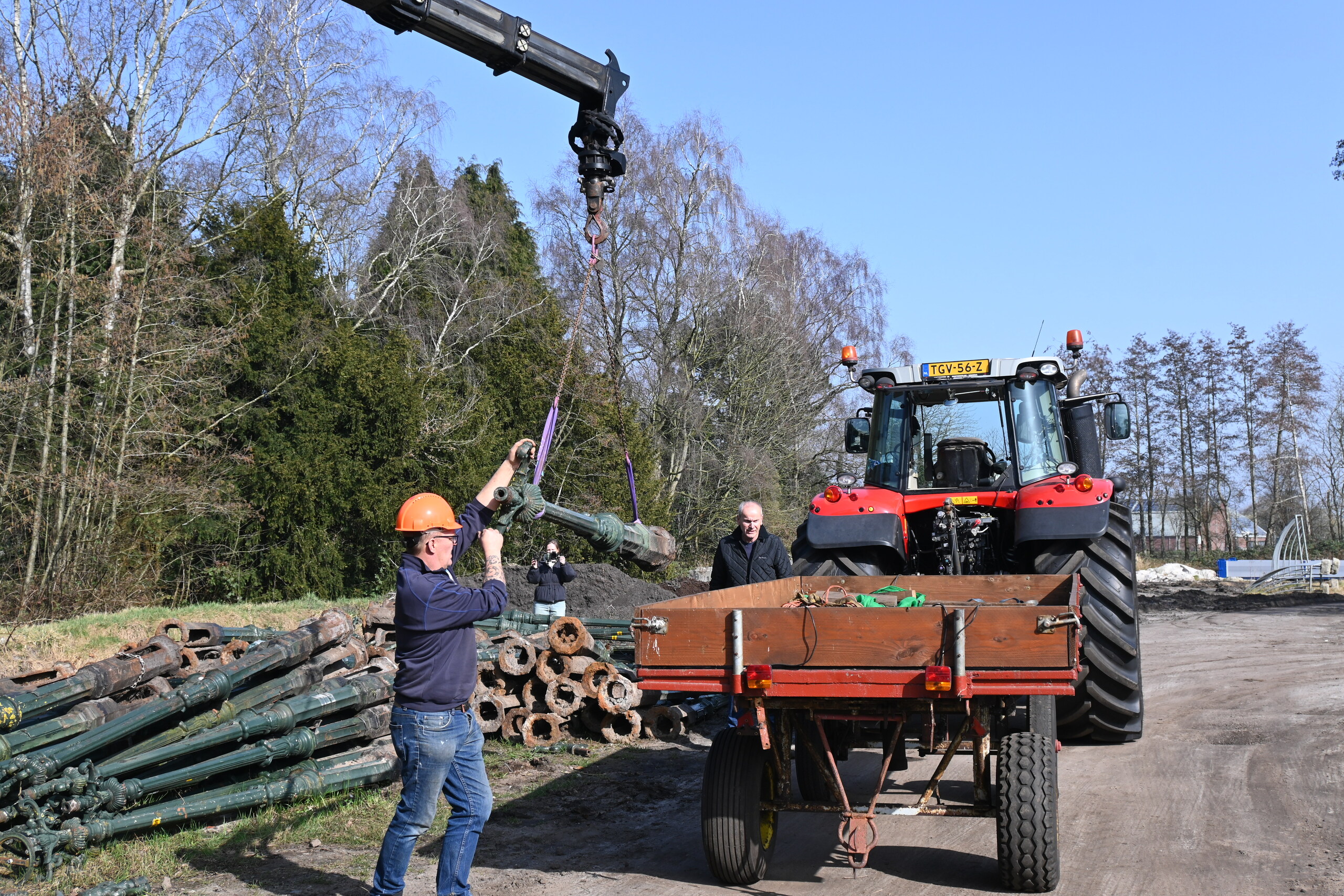 Lantaarnpaal ophalen